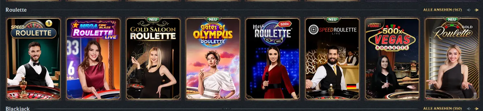 Live-Roulette-Tisch bei Astromania Casino